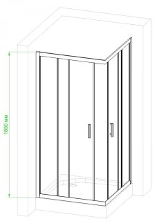 Душевой уголок Royal Bath HPD 110x90см чёрный RB9110HPD-C-BL
